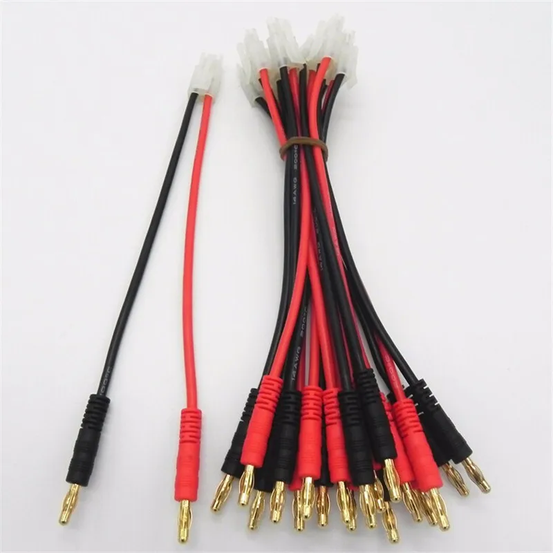 

50pcs/lot Tamiya Plug to 4.0 Banana Plug with High Temperature 14 AWG Silicone Wire 150mm Lenght for DIY