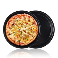 678910 inch round pizza tray pizza pan home non stick pizza baking tray carbon steel baking pan diy baking tools bakeware