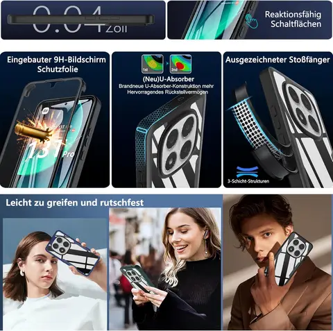 Чехол на 360 градусов для Xiaomi Redmi Note 14 15 Pro Plus Note 13 5G 12 11 10 10S Bult-in Защитная крышка для экрана