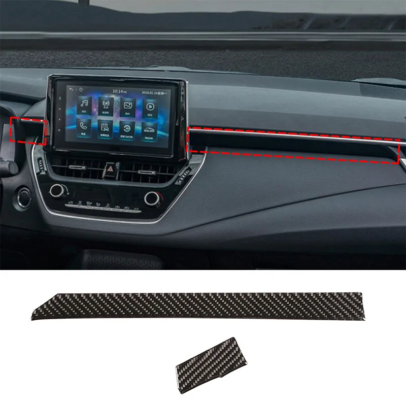 

For Toyota Corolla 2019-2020 Soft Carbon Fiber Car Center Console Dashboard Decorative Cover Trim Sticker Car Accessories