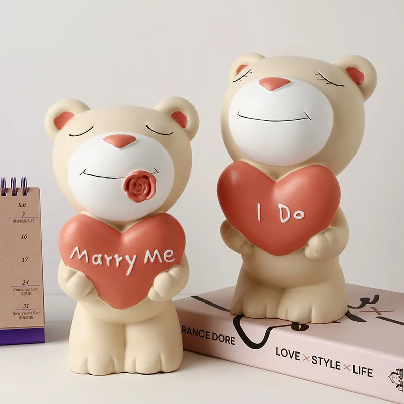 

Wedding gift couple bear decoration modern home living room bedroom simple decoration to send girlfriends new wedding decoration