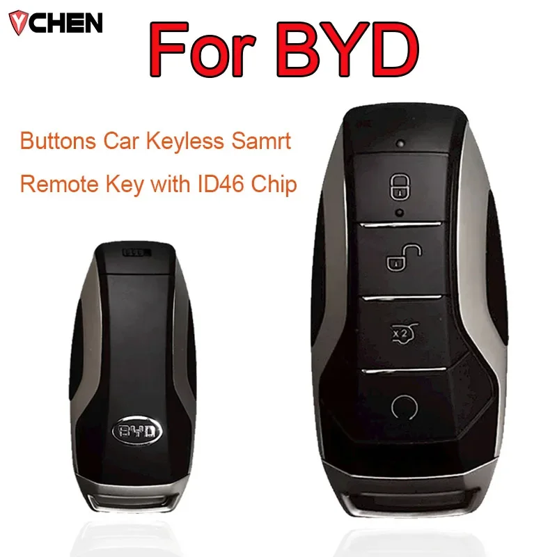 Yichen Новинка для BYD SONG PRO TANG EV ATTO3 MAX PLUS 4 кнопки Автомобильный ключ без ключа smart с