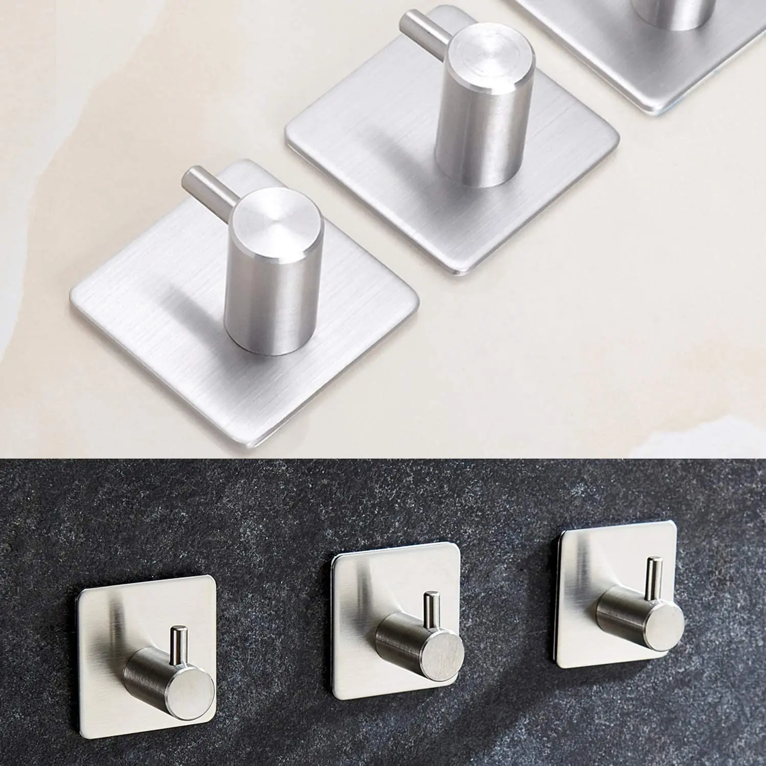 

SUS304 Robe Hook Wall Hook Towel Hook for Bathroom Stainless Steel Coat Hook Rustproof Hook Hanger for Kitchen Hardware 5PC