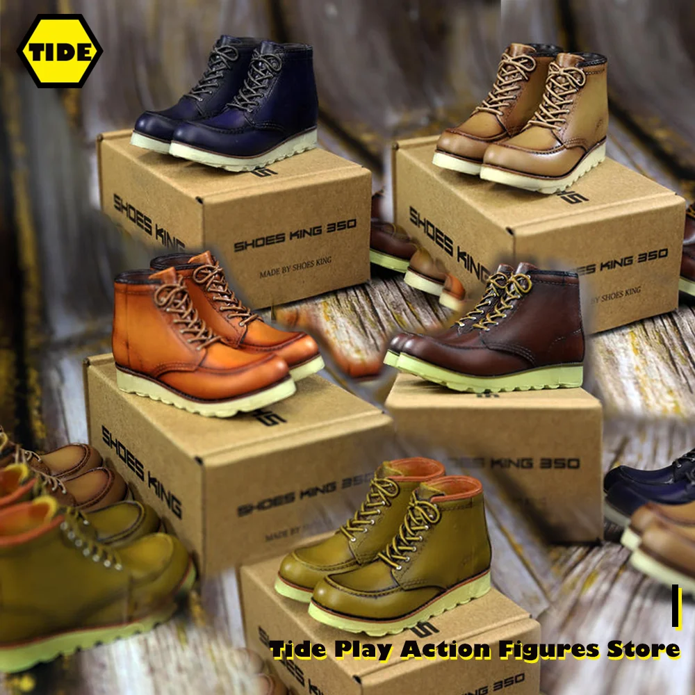

Shoes King SK005 1/6 Scale Male Retro High-top Locomotive Shoes Martin Boots PVC Model Accessories for 12" Action Figure Doll