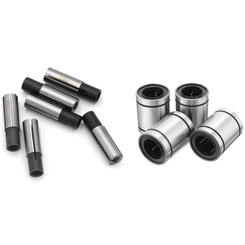 

Spot Goods 4 Pcs LM20UU 20X32x42mm Double Side Rubber Seal Linear Bearing Bushing With 6Pcs 1/4 Inch To 1/8 Inch Cnc Engraving