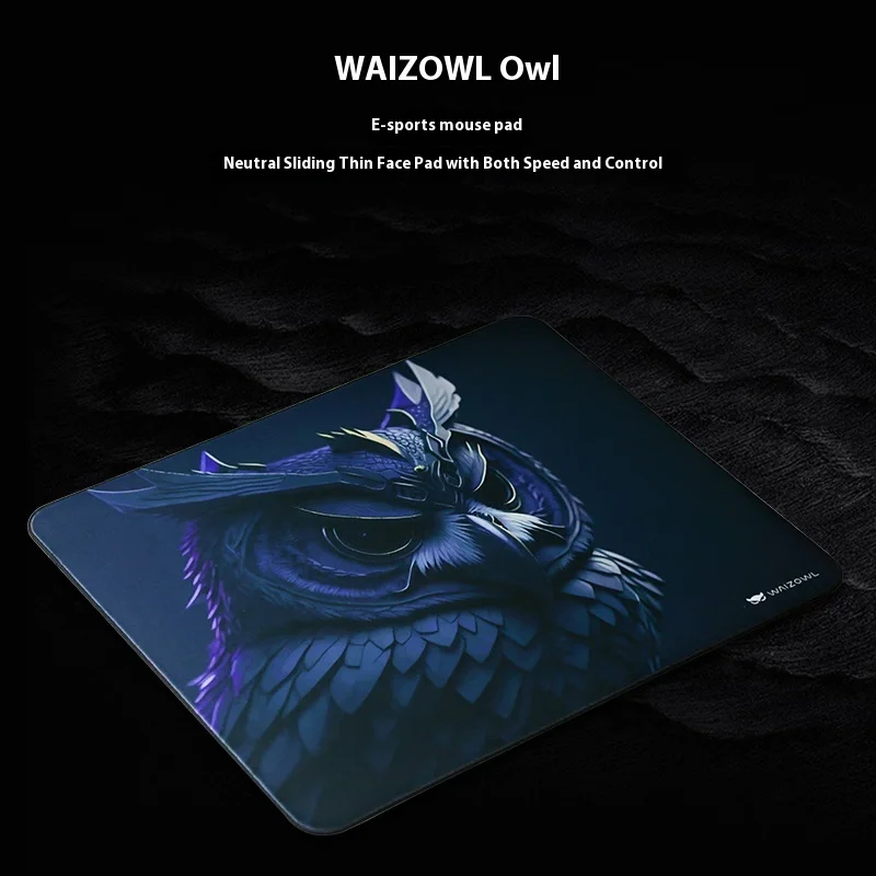 Игровой коврик для мыши Waizowl Falcon Fukurou 3 5 мм x 490x420 гладкая и тонкая подушка стола