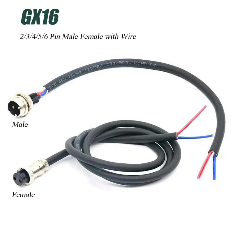 GX16 2/3/4/5/6 Контактный Штекерный гнездовой разъем с проводом бытовые
