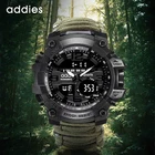 Спортивные мужские часы 50 м, компас, многофункциональные военные наручные часы с ЖК-дисплеем, цифровой секундомер, резиновые водонепроницаемые светящиеся наручные часы