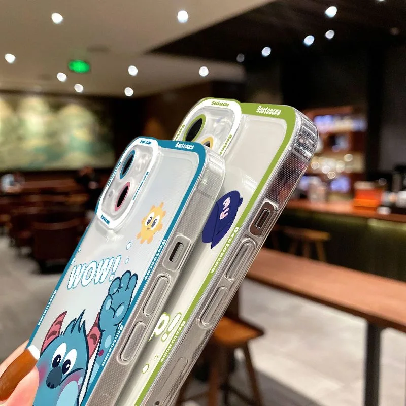 New Cute Monsters Phone Case For TECNO CAMON 30 20 POVA 6 5 SPARK 10 Infinix Smart 8 7 Note Hot 40 30i 20i Pro Transparent Cover