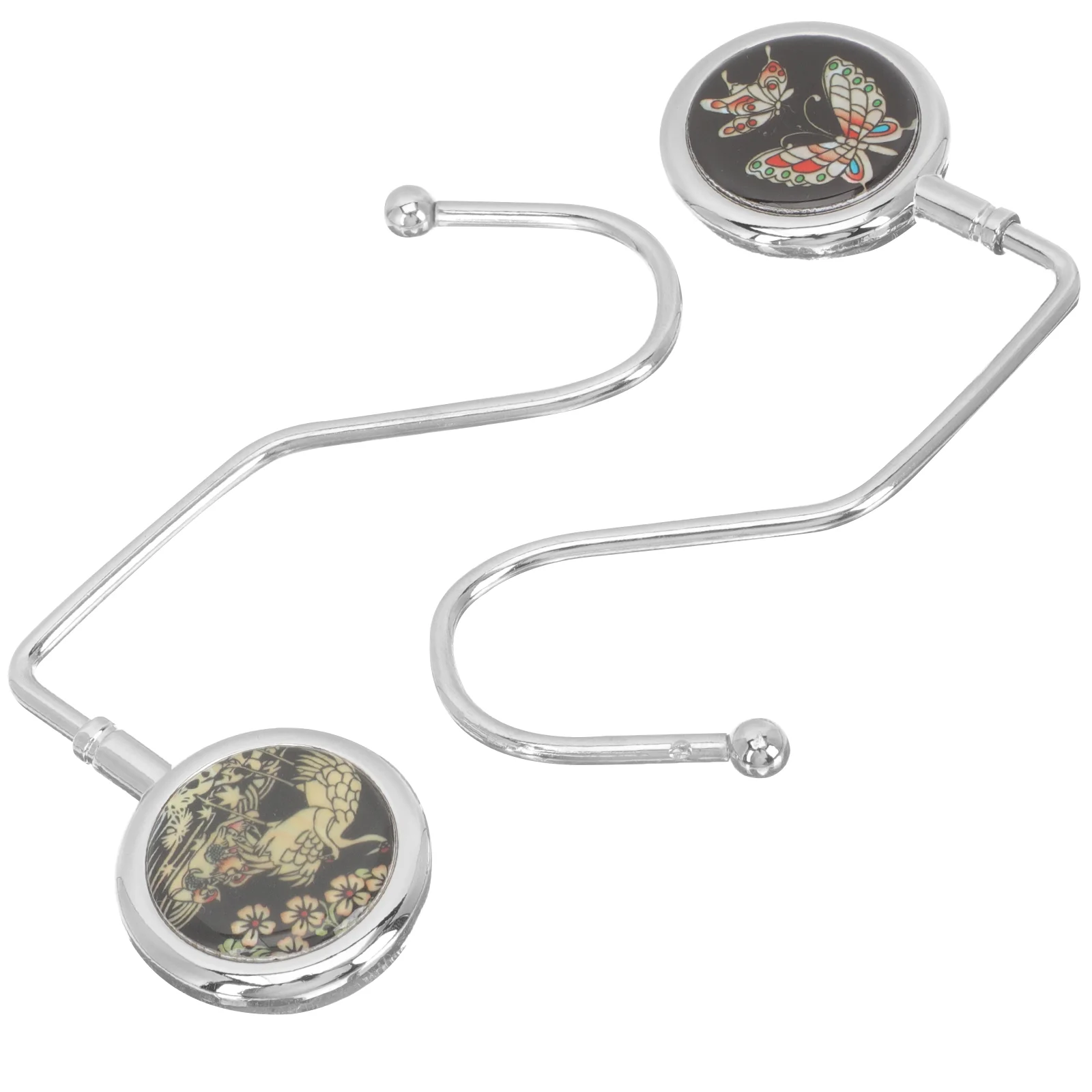 

Purse Hook Table Hangerhandbaghooks Portable Metal Bar Deskholder Office Elegant Womens Hand Sparkling Rhinestone Folding