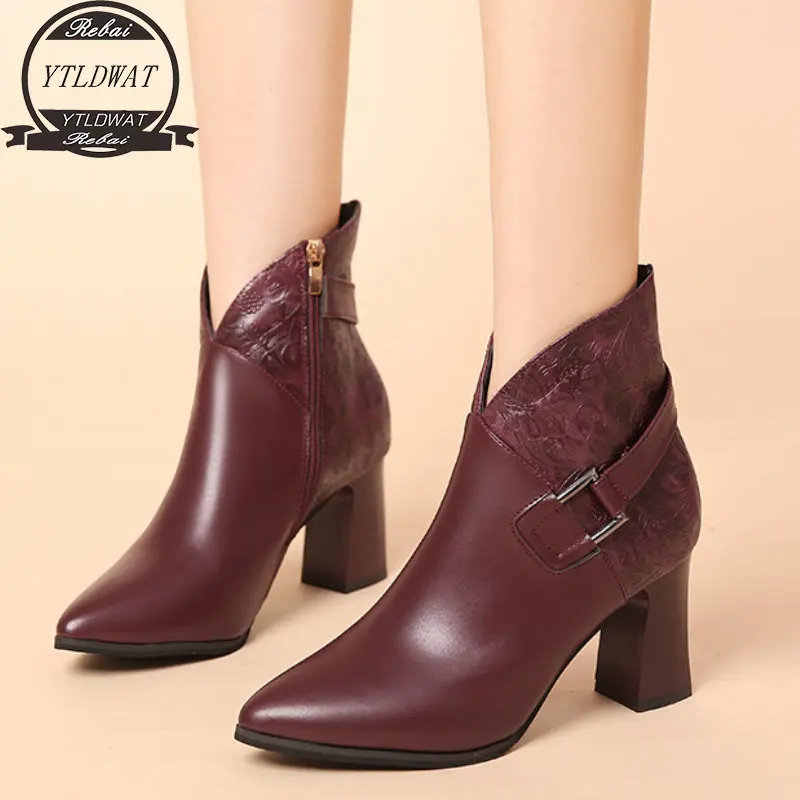 

2022 New Fashion Spring/Autumn Ankel Boots for Women ZIP Pointed Toe Women Casual Boots Designer Brand Luxury Women Shoes Retro
