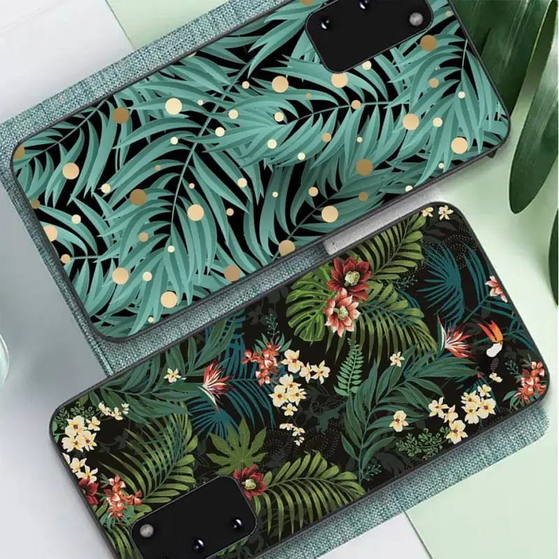 

Palm tree Leaves Plant Phone Case for Samsung S10 21 20 9 8 plus lite S20 UlTRA 7edge