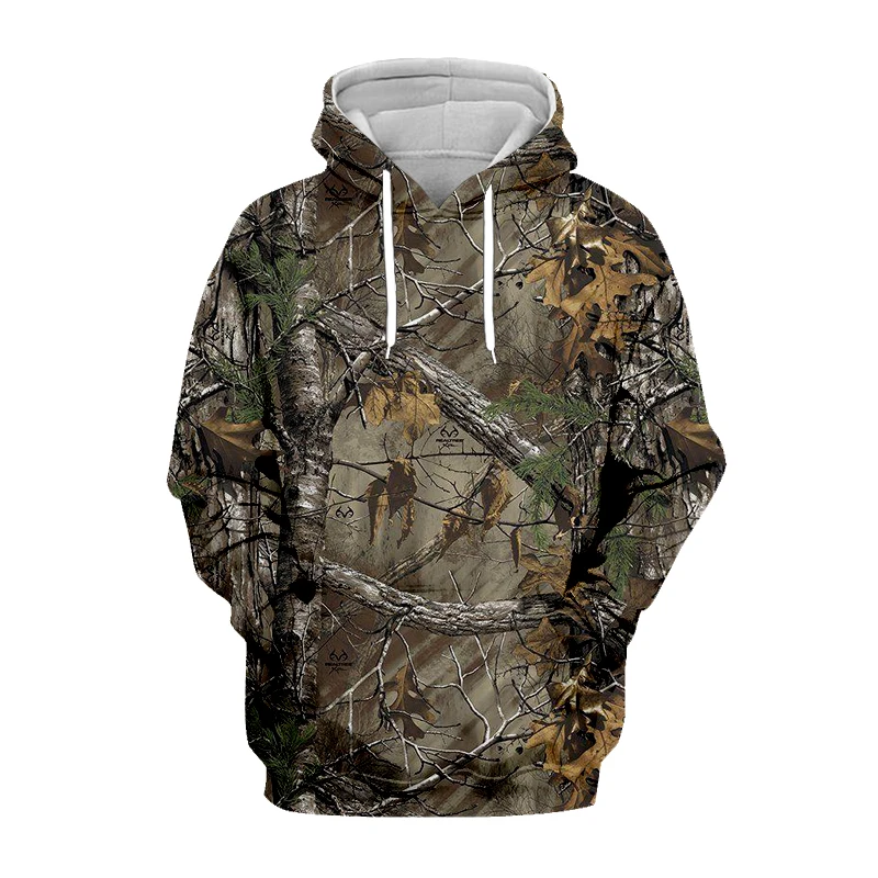 

2023 Spring And Autumn Maple Leaves Camouflage 3D Hoodies Men Women Outdoor Fishing Camping Hunting Clothing Unisex Hooded Coats