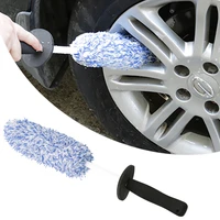 wheels car brush top microfiber premium non slip handle easy to clean rims spokes wheel barrel brake caliper renovation tools