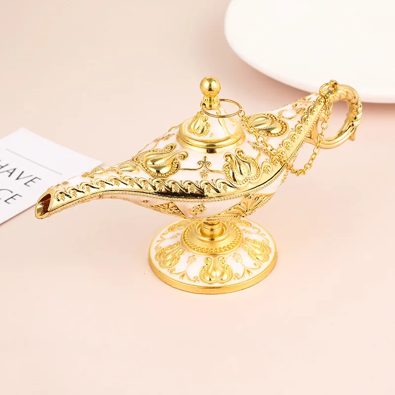 

Lenovo 2023 Convenient Aladdin Wishing Lamp Decoration Convenient Creative Craft Decoration Retro Palace Light Luxury Children