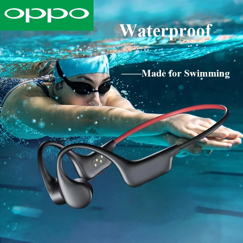 Фото OPPO Гарнитура с костной проводимостью Беспроводные наушники для плавания IPX8 Bluetooth 5,3 с микрофоном Водонепроницаемые упражнения для фитнеса №3