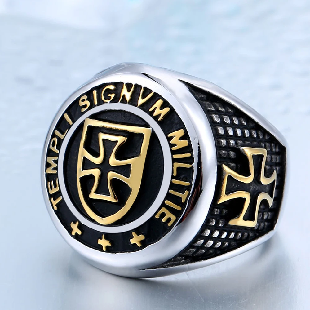 Мужское кольцо из нержавеющей стали в стиле ретро Второй мировой войны