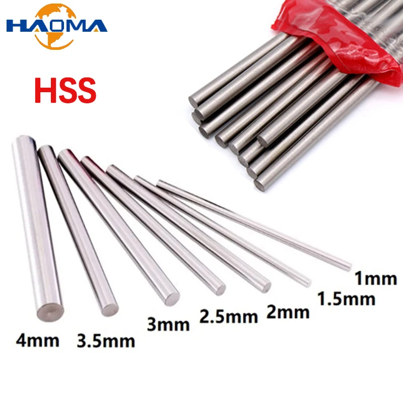 

Круглый стержень из высокоскоростной стали, длина 100 мм, стержень из быстрорежущей стали, токарный станок, инструмент для резьбы по дереву, диаметр 1/1,5/2,5/3/3,5/4 мм
