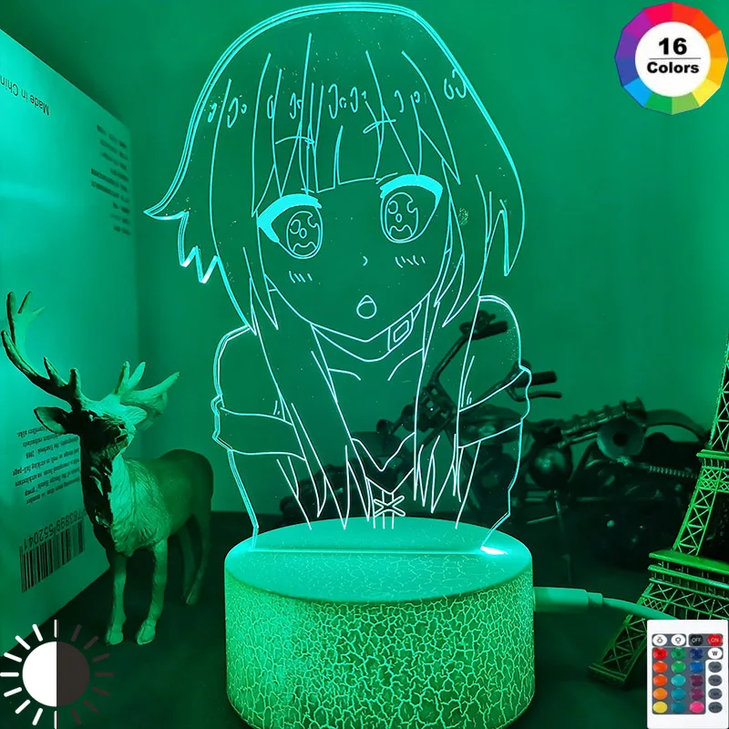 

NEW Anime 3d Lamp KonoSuba for Bedroom Decor Nightlight Kids Birthday Gift Manga Gadget KonoSuba Led Night Light Bedside