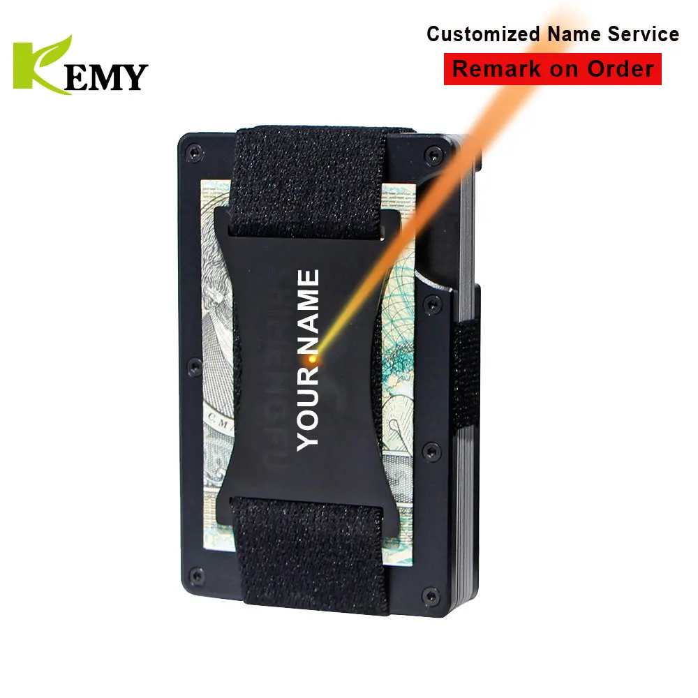 

Credit Card Holder Mens Slim Ridge Male Wallets Brand Luxury Aluminum Carbon RFID Metal Purses Designer Case Carteira Masculina