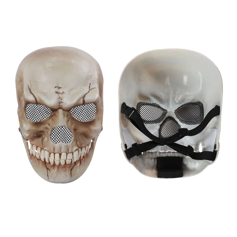 Маска с черепом движущимися челюстями маска для косплея 3D со скелетом страшная