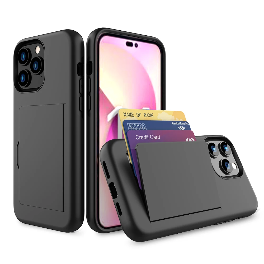 

Card Case For iPhone 14 Pro Max Cover iPhone 14 Pro Case Wallet 3-Card Slot Credit Card Holder Coque For iPhone 14 Plus 14 Pro