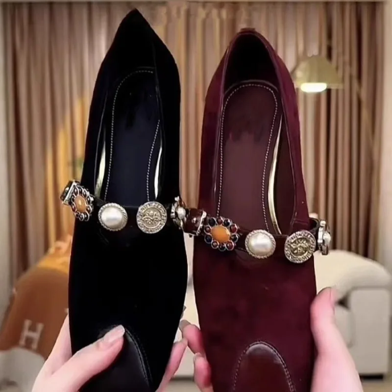 Женские туфли на толстом каблуке винтажные Кожаные Туфли Мэри Джейн с абразивным