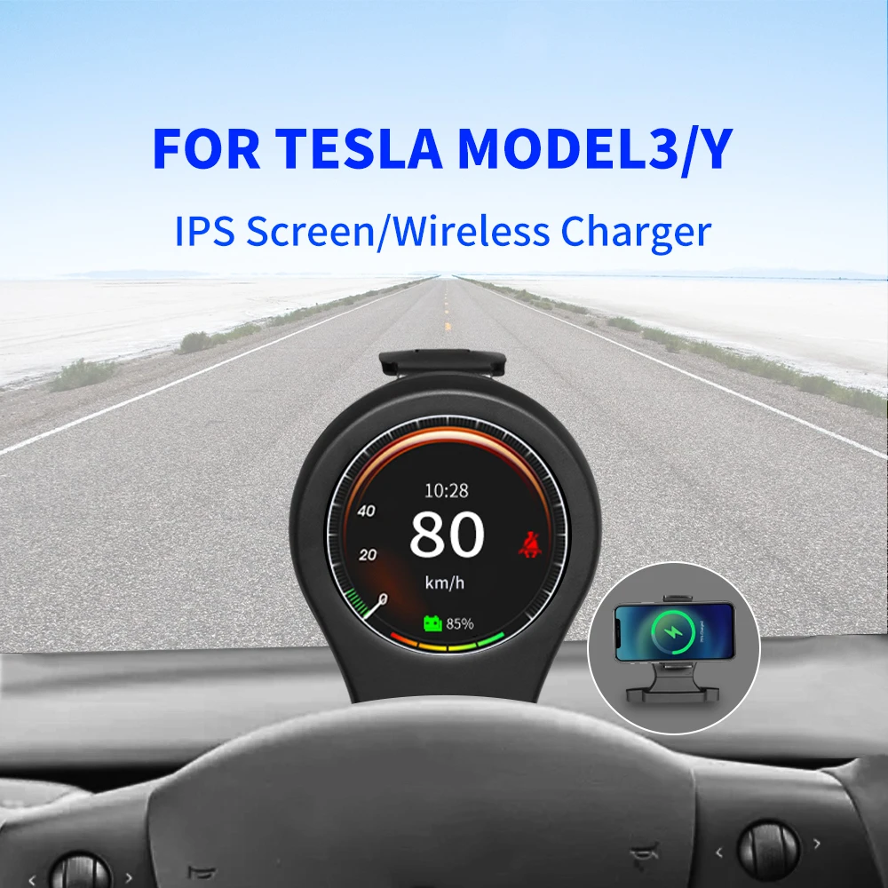 

2,1 дюймовый автомобильный мини-инструмент Cluster для TESLA Model3/Y IPS экран Беспроводное зарядное устройство держатель телефона приборная панель 3 интерфейса