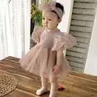 Keelorn платья на 1-й день рождения для маленьких девочек, новинка 2022, кружевное Тюлевое платье, Детские праздничные костюмы для маленьких принцесс