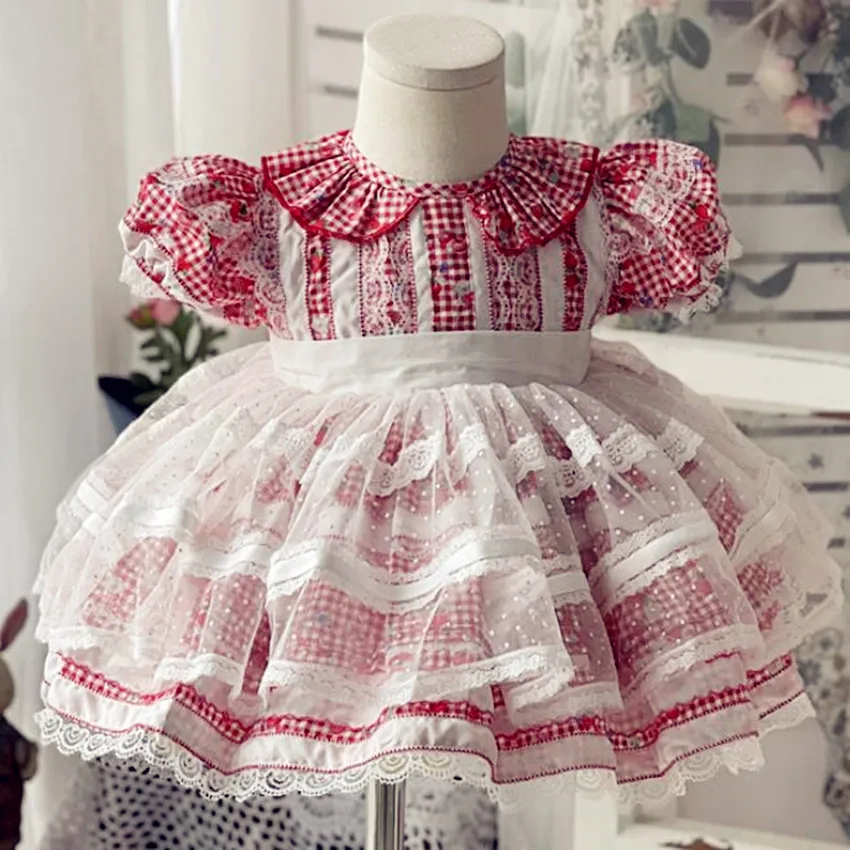 Весеннее испанское бальное платье в стиле Лолиты для маленьких девочек детское