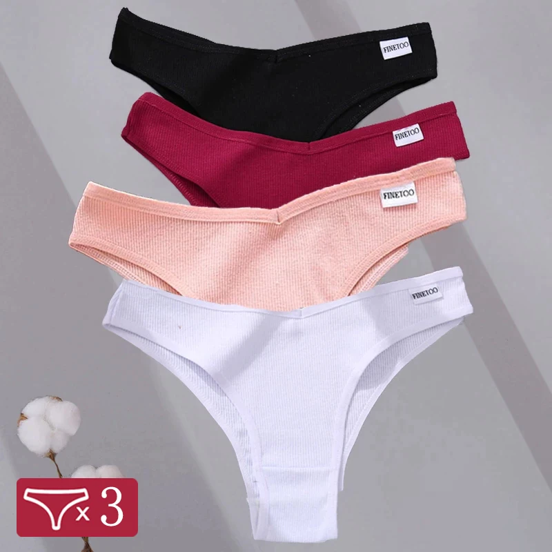 Новый 3Pcs/Set Women Cotton Panties Low Rise Briefs Underwear Ladies Sexy Brazil Underpanties Female Intimates Lingerie Bikini