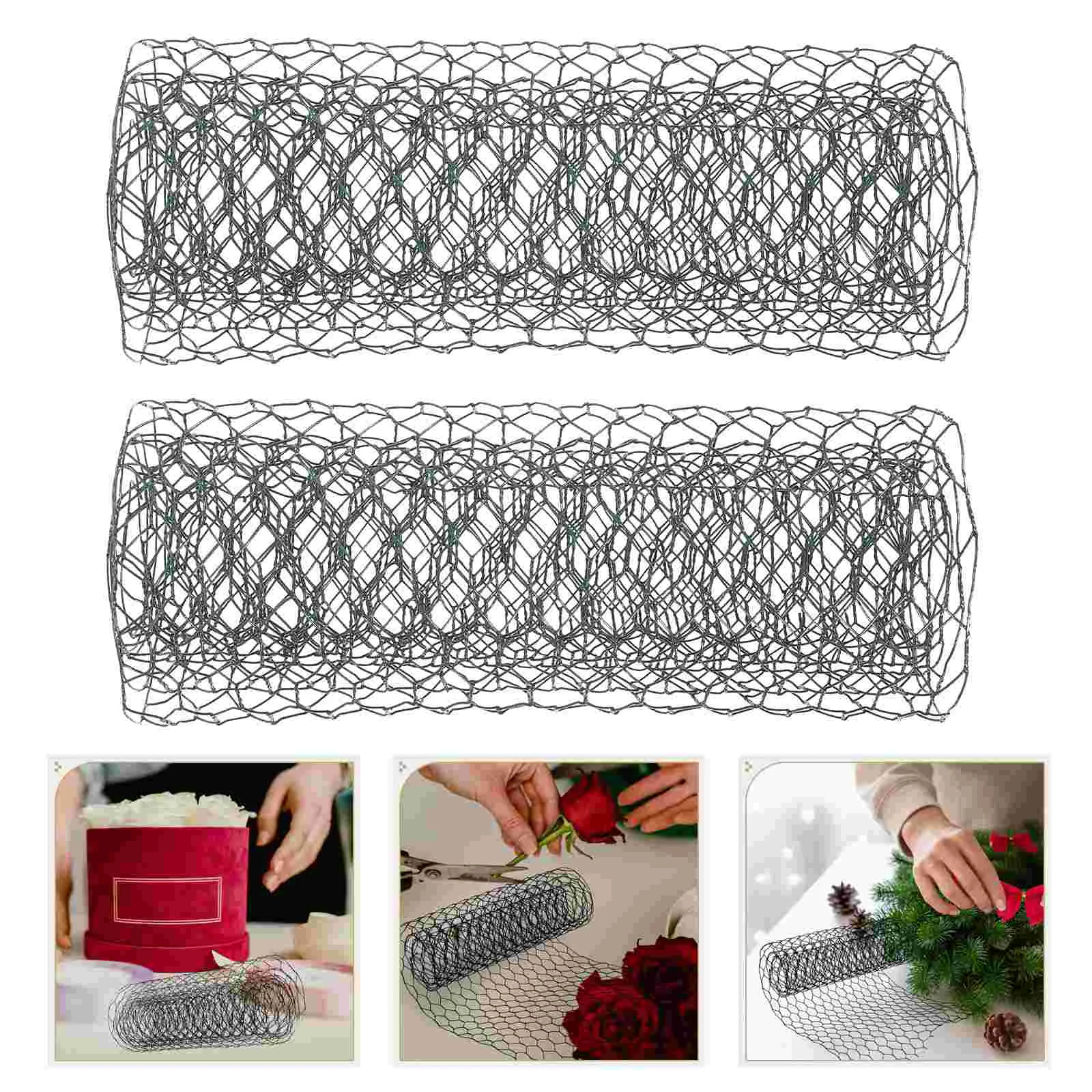 

2 Rolls Poultry Pen The Fence Iron Chicken Wire Netting Garden Mesh Floral Coop Crafting