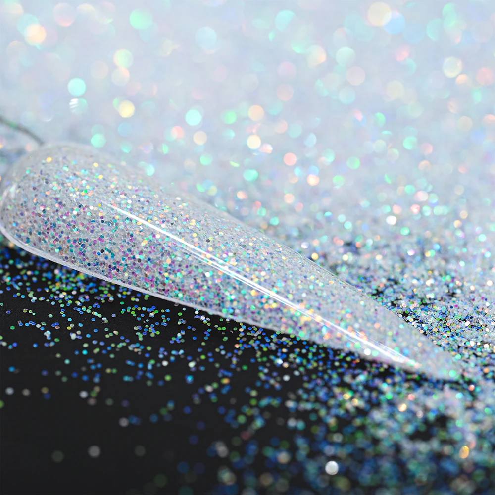 

10g 12 Colors Extra Fine Sugar Nail Glitter iridescent Shining Candy Powder Hexagon Sequins Gel Nail Polish Manicure Decorations