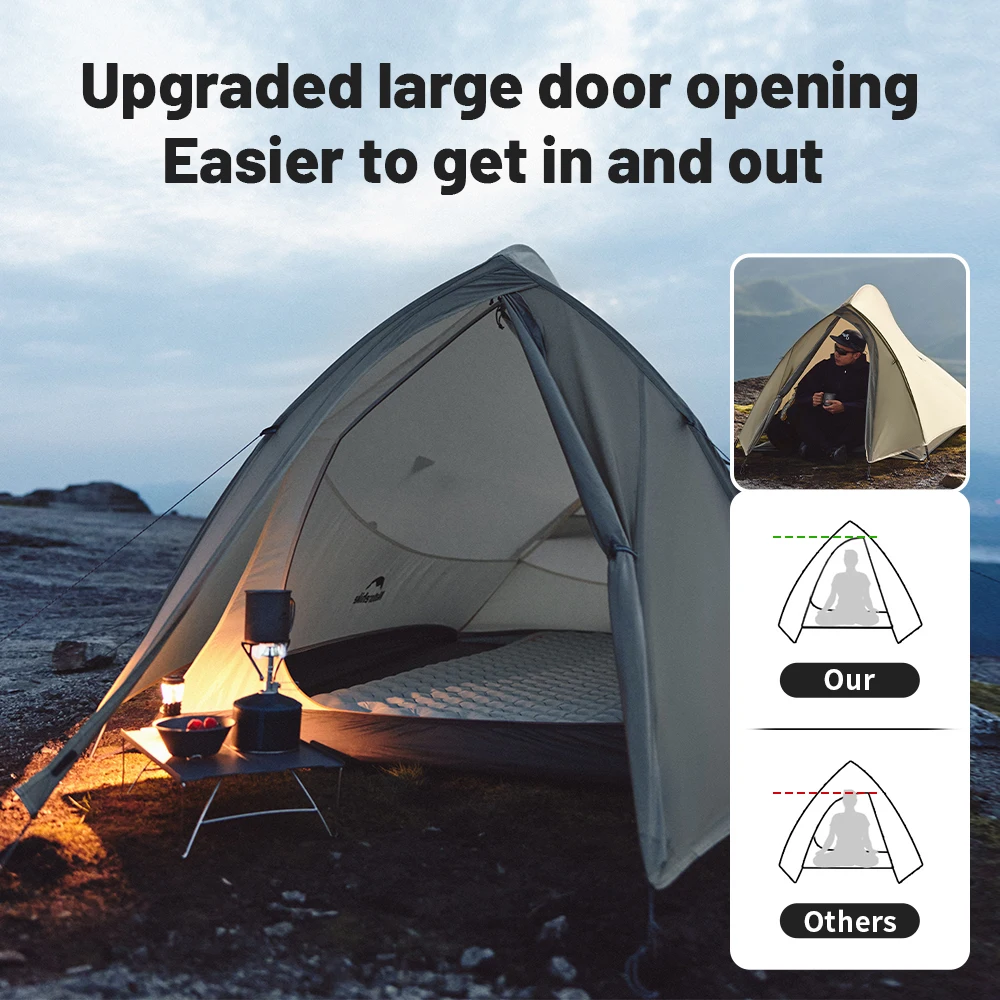 Палатка Naturehike CloudUp Pro туристическая Ультралегкая на 1-2 человек быстрая сборка