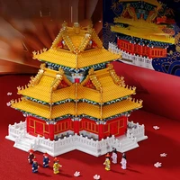 small particle assembled building blocks forbidden city corner tower palace building model collectors edition intellectual toy