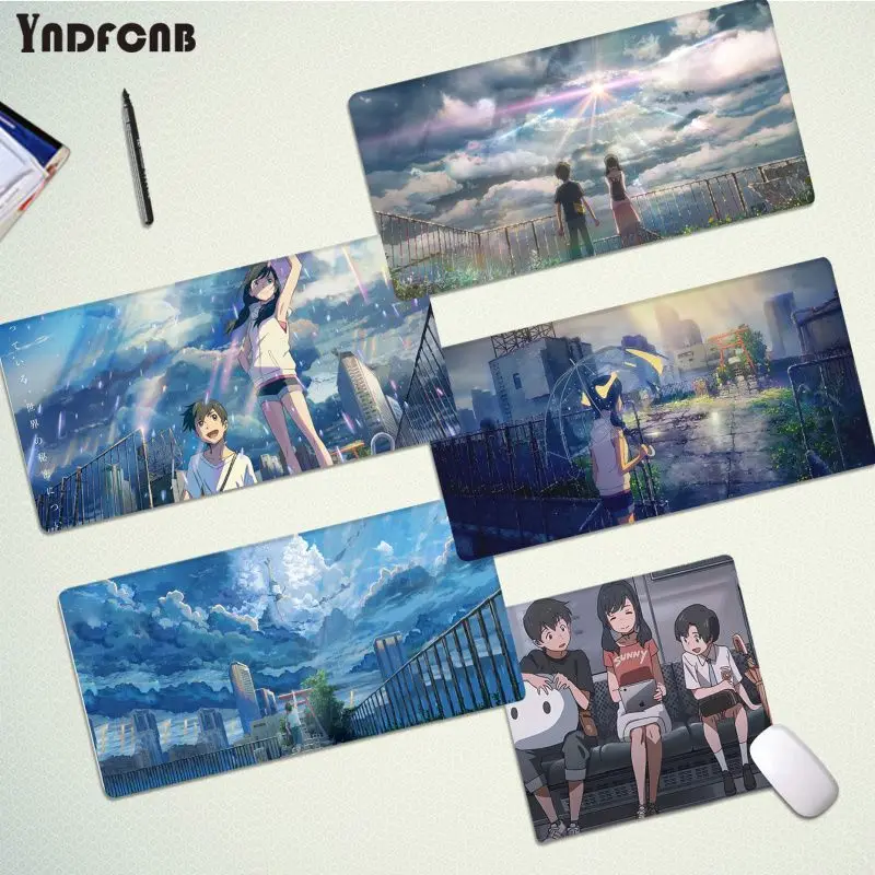 

Anime Weathering With You Mousepad Boy Pad Natural Rubber Gaming mousepad Desk Mat Size for Gameing World of tanks CS GO Zelda