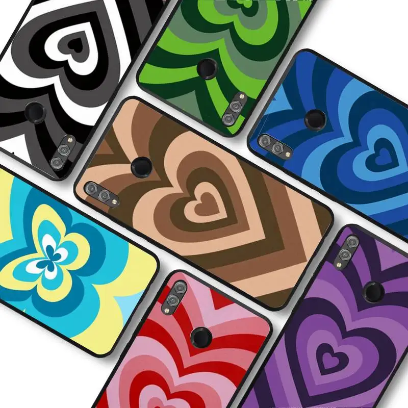 

Cute Colored Love Heart Butterfly Phone Case For Huawei honor 10Lite 10i 20 8x 10 Funda for Honor 9lite 9xpro Back Coque