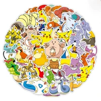 50 pokmon psyduck not repeating cartoon anime graffiti decoration notebook suitcase water cup waterproof sticker