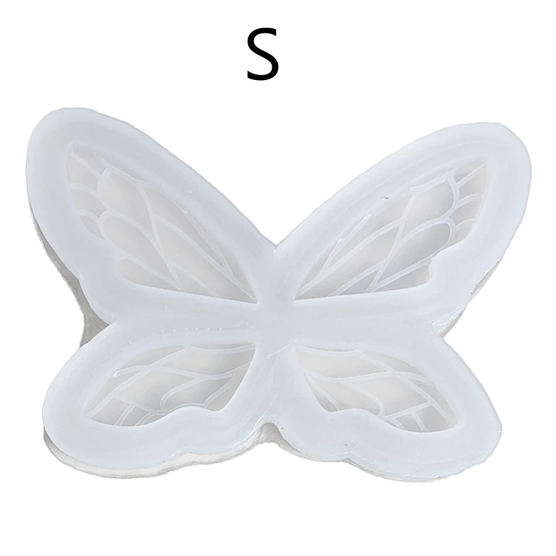 

652F Butterfly Elf Wings Quicksand Silicone Mold Keyring Pendant Handmade Ornament Mold Valentine's Day Birthday Gift