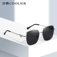 womens metal large frame uv protection polarized sunglasses 22001