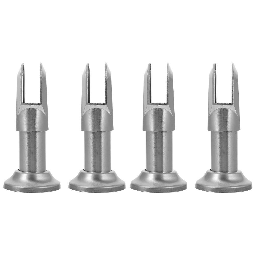 

4pcs Public Restroom Partition Fittings Stainless Steel Toilet Partition Parts