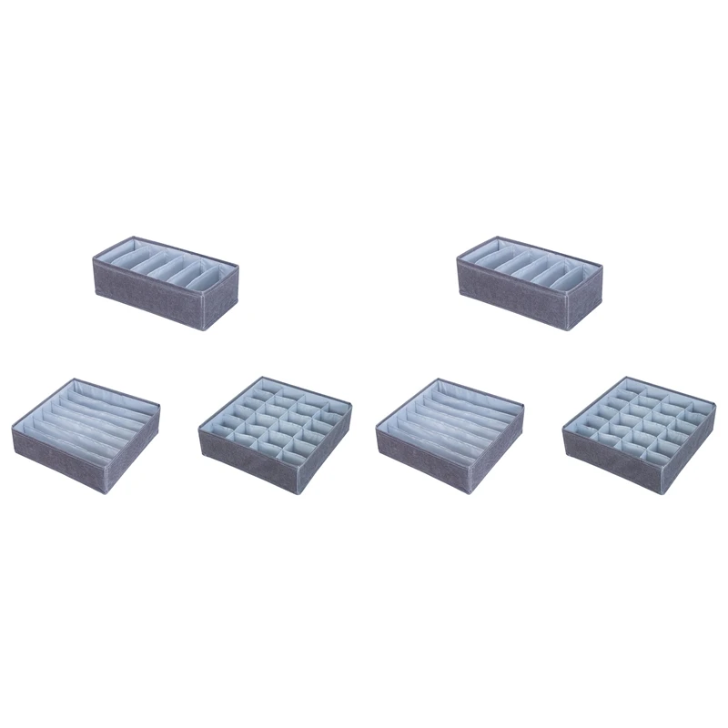 

6 шт., складные органайзеры для нижнего белья