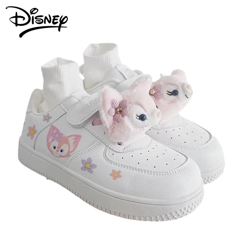

Kawaii Disney Linabell детская парусиновая обувь мультфильм Linabell плюшевая кукла повседневная обувь для девочек трендовая Повседневная Белая обувь п...
