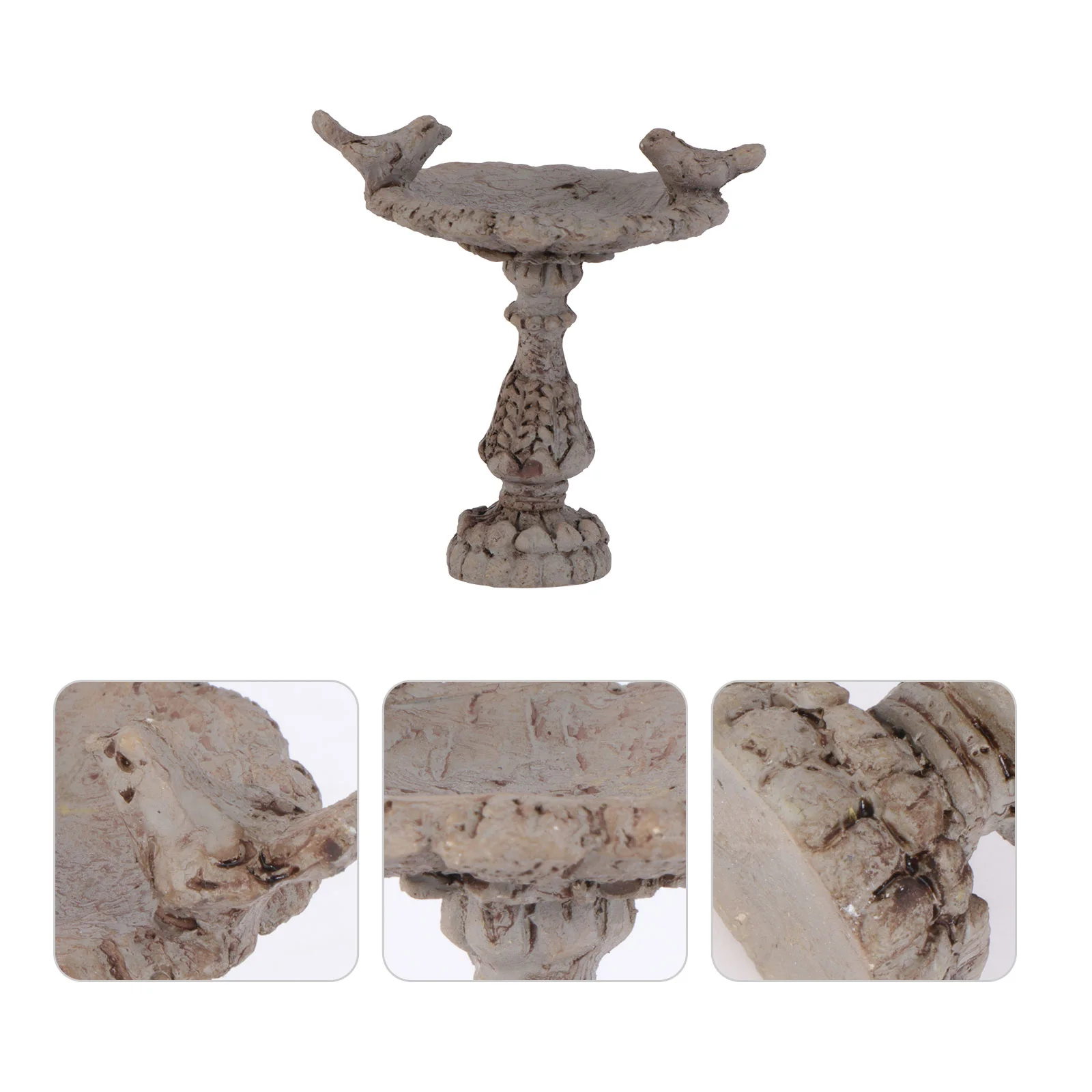 

Fountain Bird Bath Water Pool Miniature Bird Pool 1/ 12 Scale Landscape Scene Layout Water Pool Ornaments