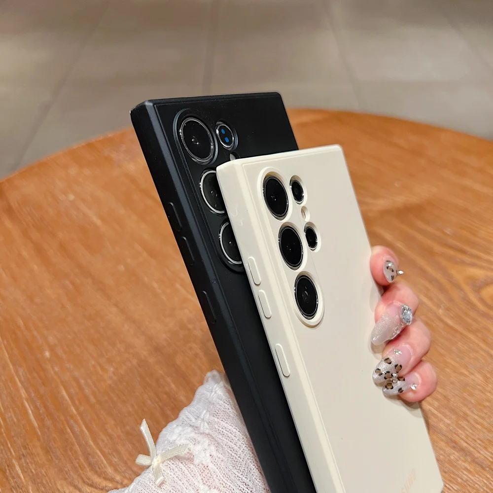 Фото Оригинальный противоударный мягкий чехол из ТПУ для Samsung S26 S25 S24 S23 S22 S21 Ultra Plus S25 FE, роскошный чехол из жидкого силикона №3
