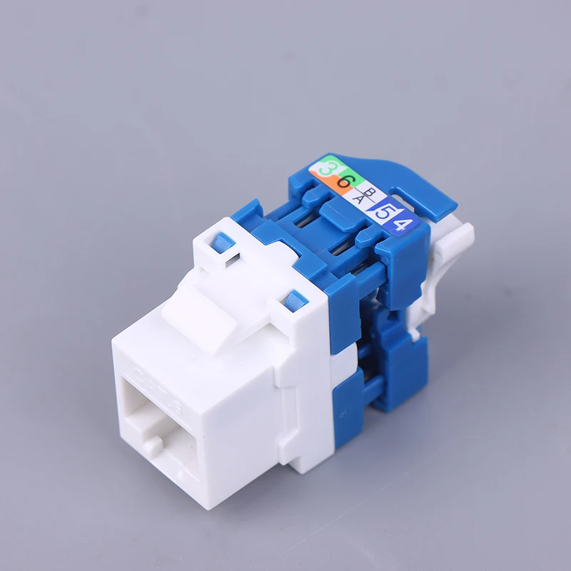 Фото Whirling Wire CAT6 RJ45 Вставка локальной сети без инструментов Keystone Разъем модуля Ethernet Gigabit UTP Разъем Ineternet без инструментов №1