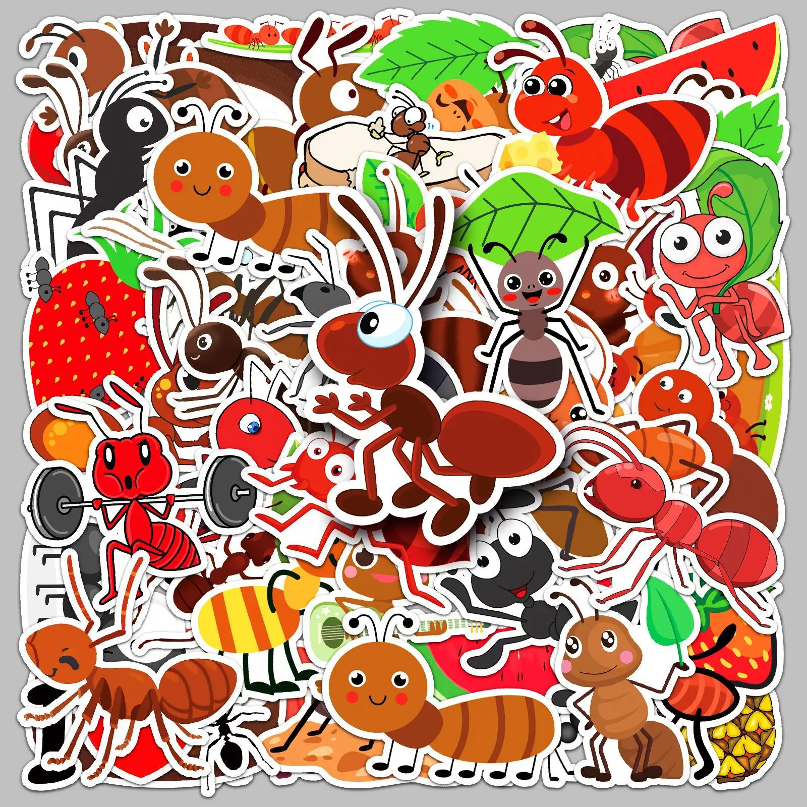 

50pcs Cute Ant Kids DIY Waterproof Sticker
