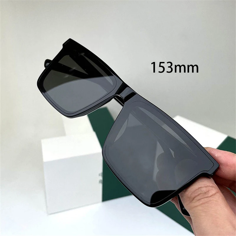 Zerosun Oversized 153mm Polarized Sunglasses Male Sun Glasses for Men Women Unisex Rectangle Flat Top Shades Large Size