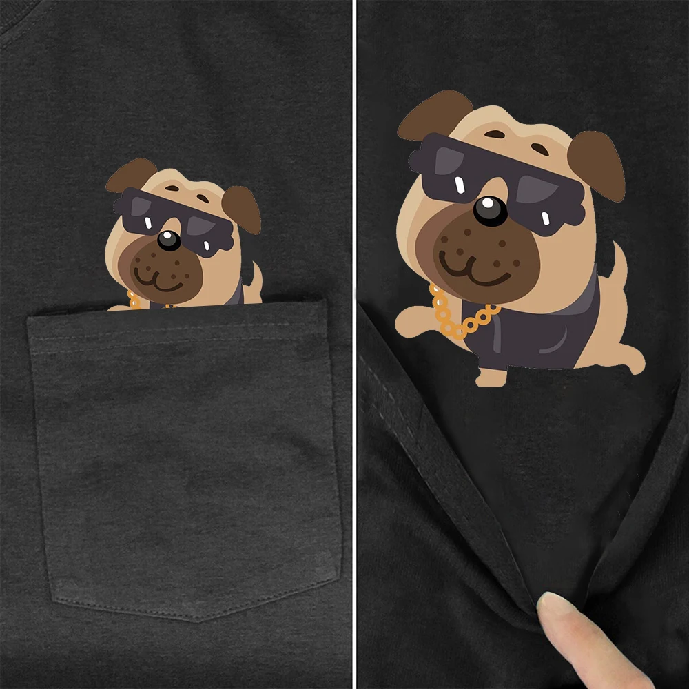 Женские футболки CLOOCL из 100% хлопка модные топы с карманами для богатых собак и