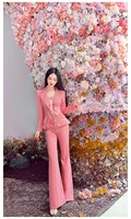 new spring and autumn office lady fashion casual brand female women girls skinny coat pants suits sets clothing
